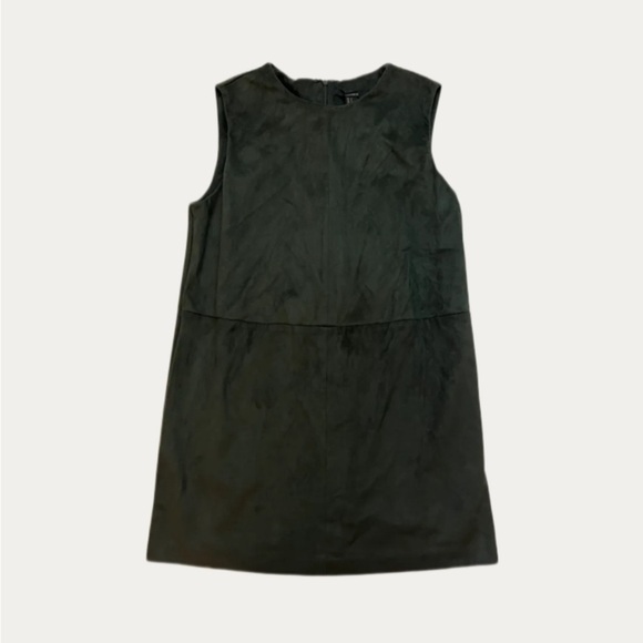 Forever 21 Faux Suede Shift Dress Green Small - Picture 1 of 4